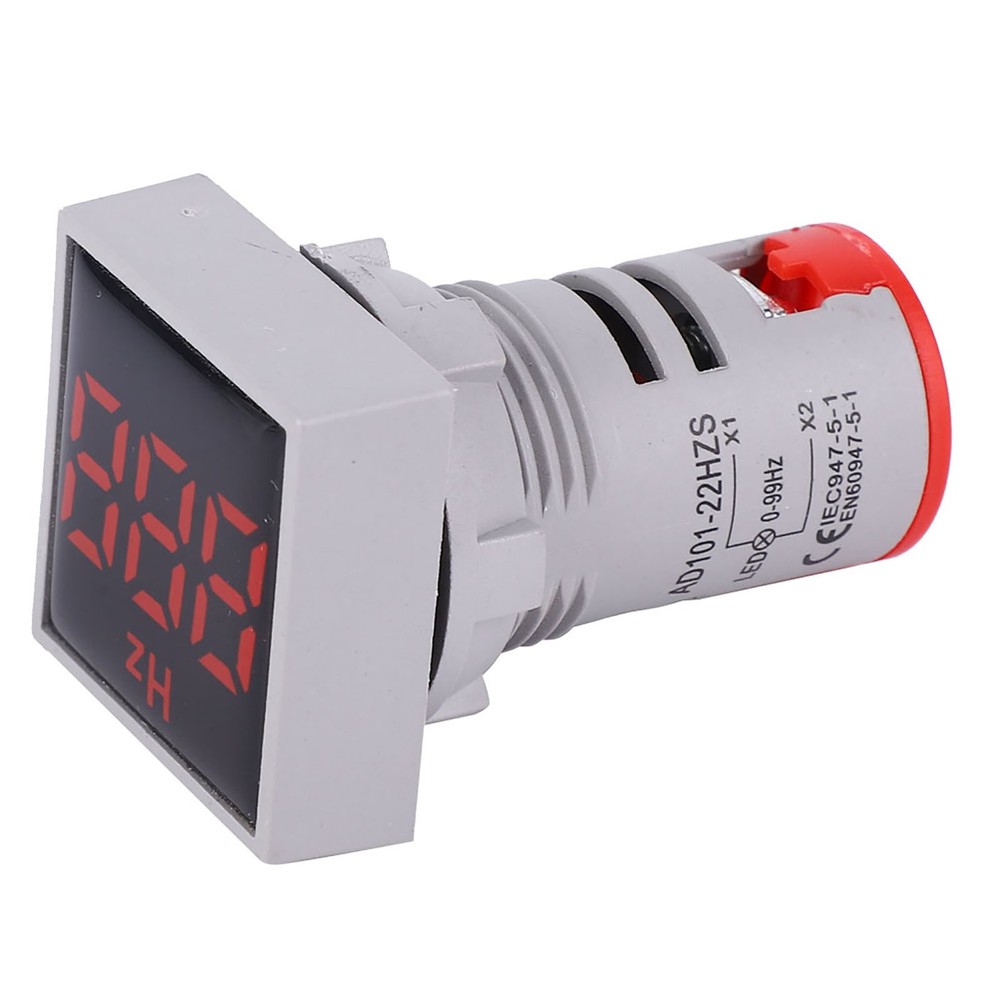 Square Digital Display LED Indication Light AC100~380V 20~75Hz Frequency Red