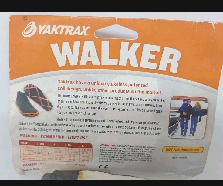 NEW Yaktrax Walker Light Duty Spikeless Traction Medium