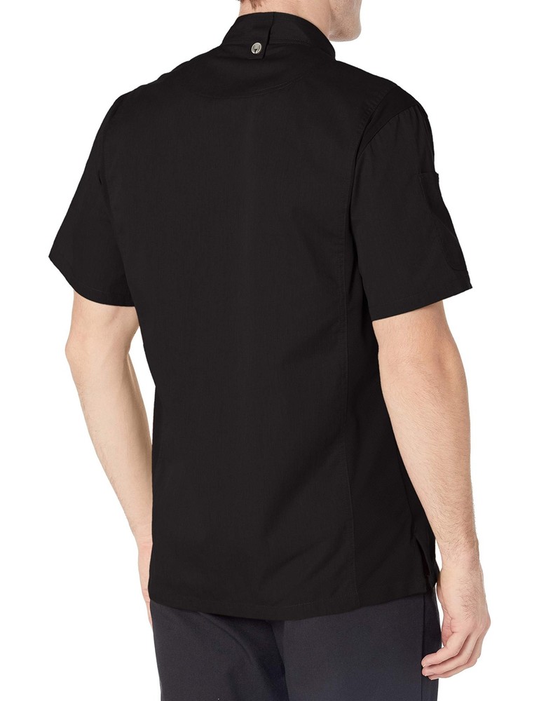 Chef Works Men's Springfield Chef Coat Medium Black