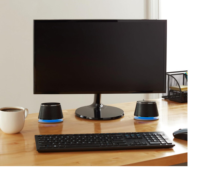 Amazon Basics USB Powered Computer Speakers Black – Tested & Working
