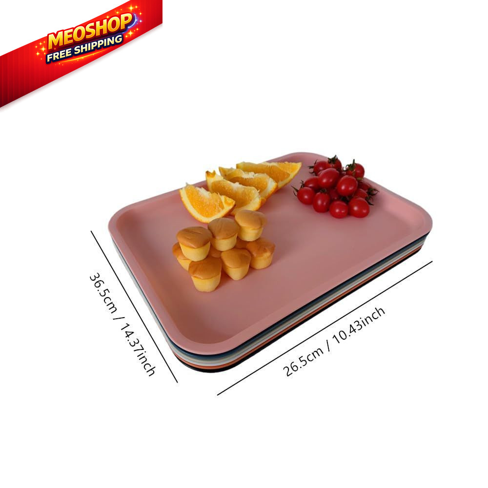 Rectangular Plastic Serving Large, White, Blue, Khaki, Pink, Orange, Black