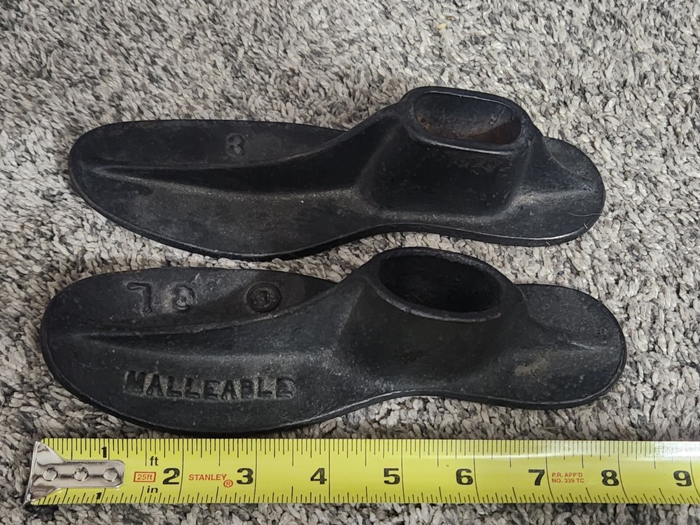 Vintage Cast Iron Shoe Forms Malleable 3L