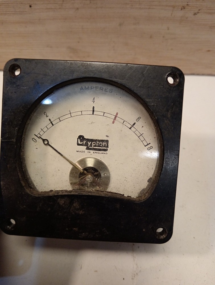 vintage amperes meter Crypton 2/8/3amp Untested #153