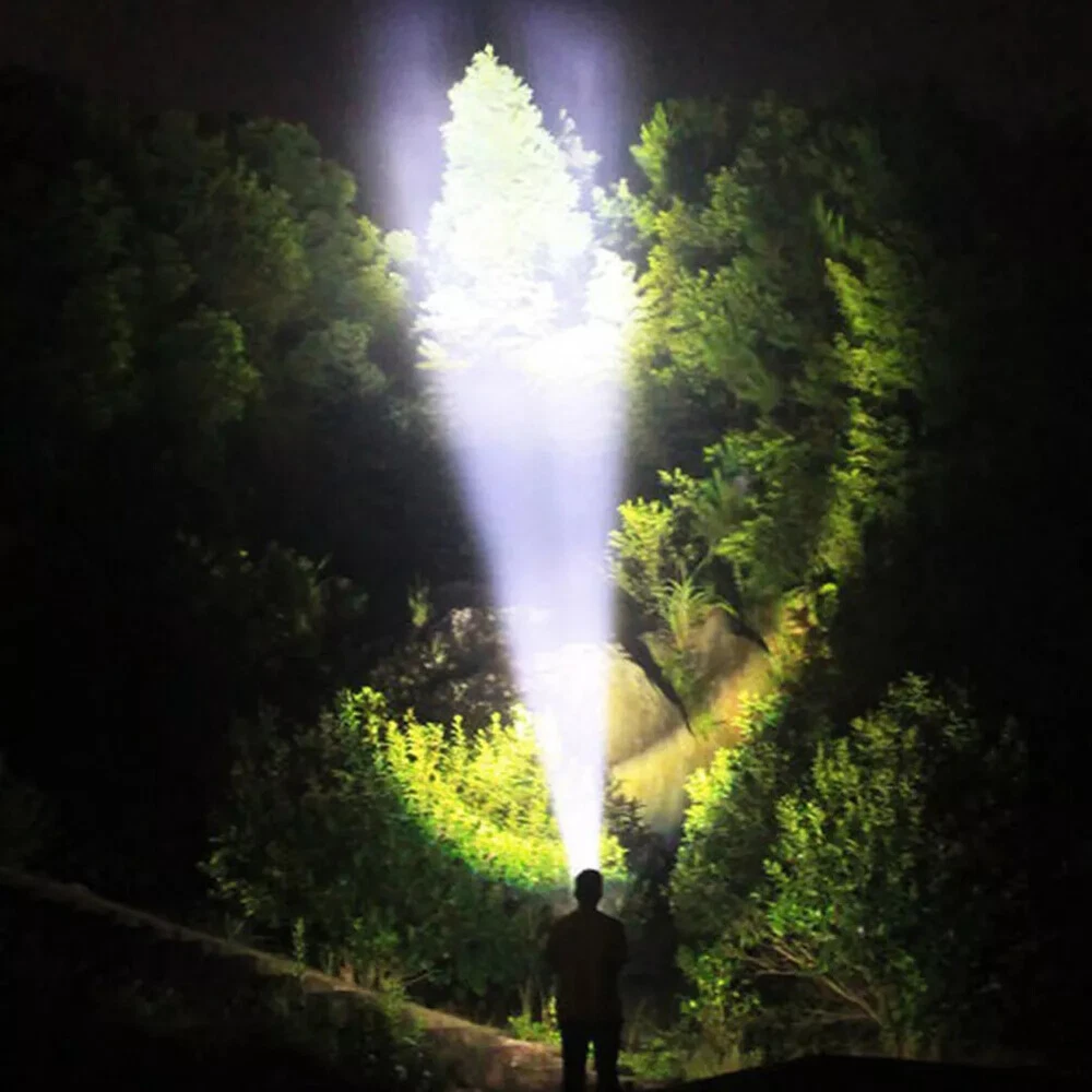 2 x 99000000 Lumens Super Bright LED Tactical Flashlight Rechargeable Work Light