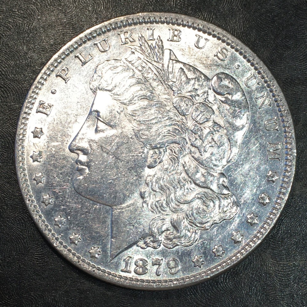 1879 Morgan Silver Dollar - Cleaned - High Quality Scans #Q589