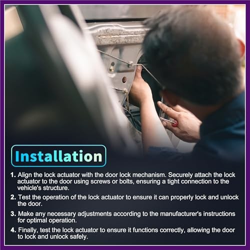 Replacement Rear Left Driver Side Power Door Lock Actuator Motor with Cable