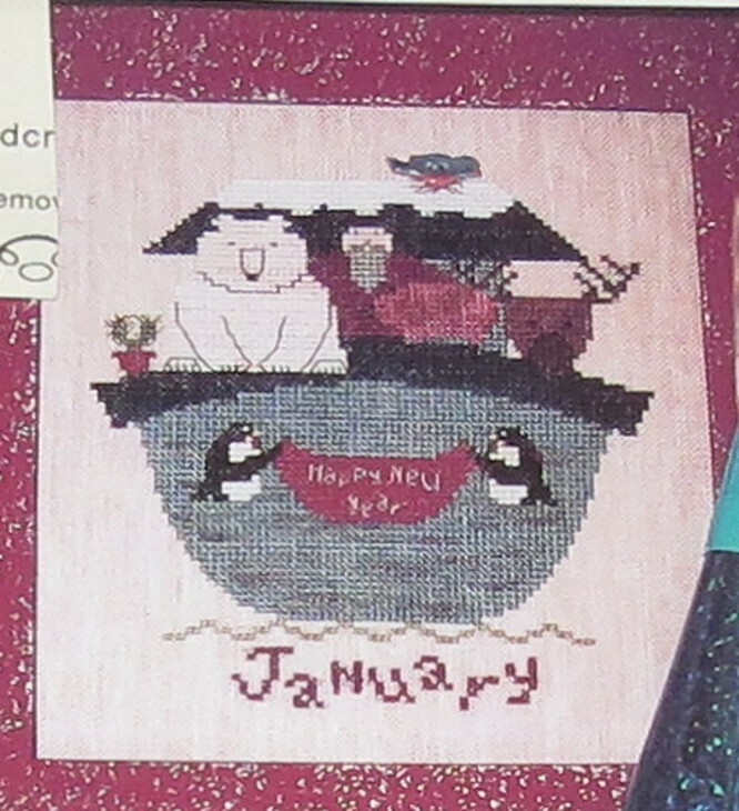 Threadbear Creations Water, Water . . . January Cross Stitch Chart