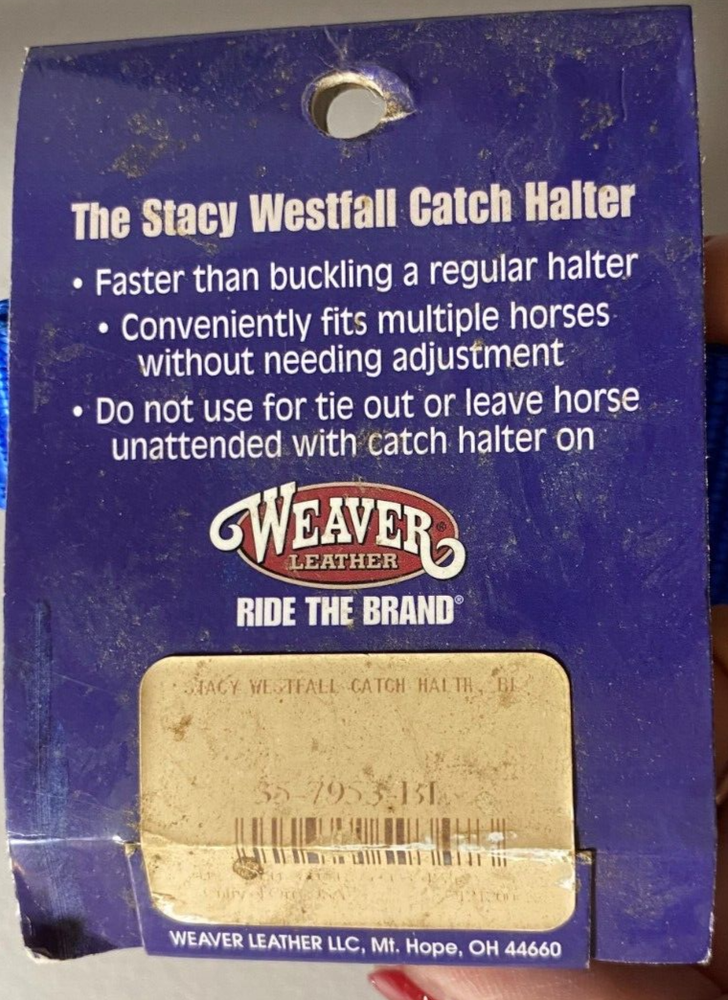 WEAVER STACY WESTFALL CATCH HALTER WITH LEAD BLUE