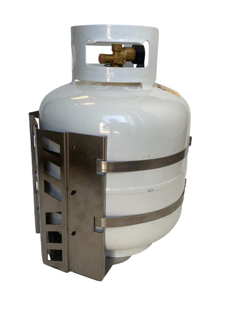 20 lb Stainless Steel Propane Tank Mount for RV VEHICLE MARINE CAMPER SAILBOAT