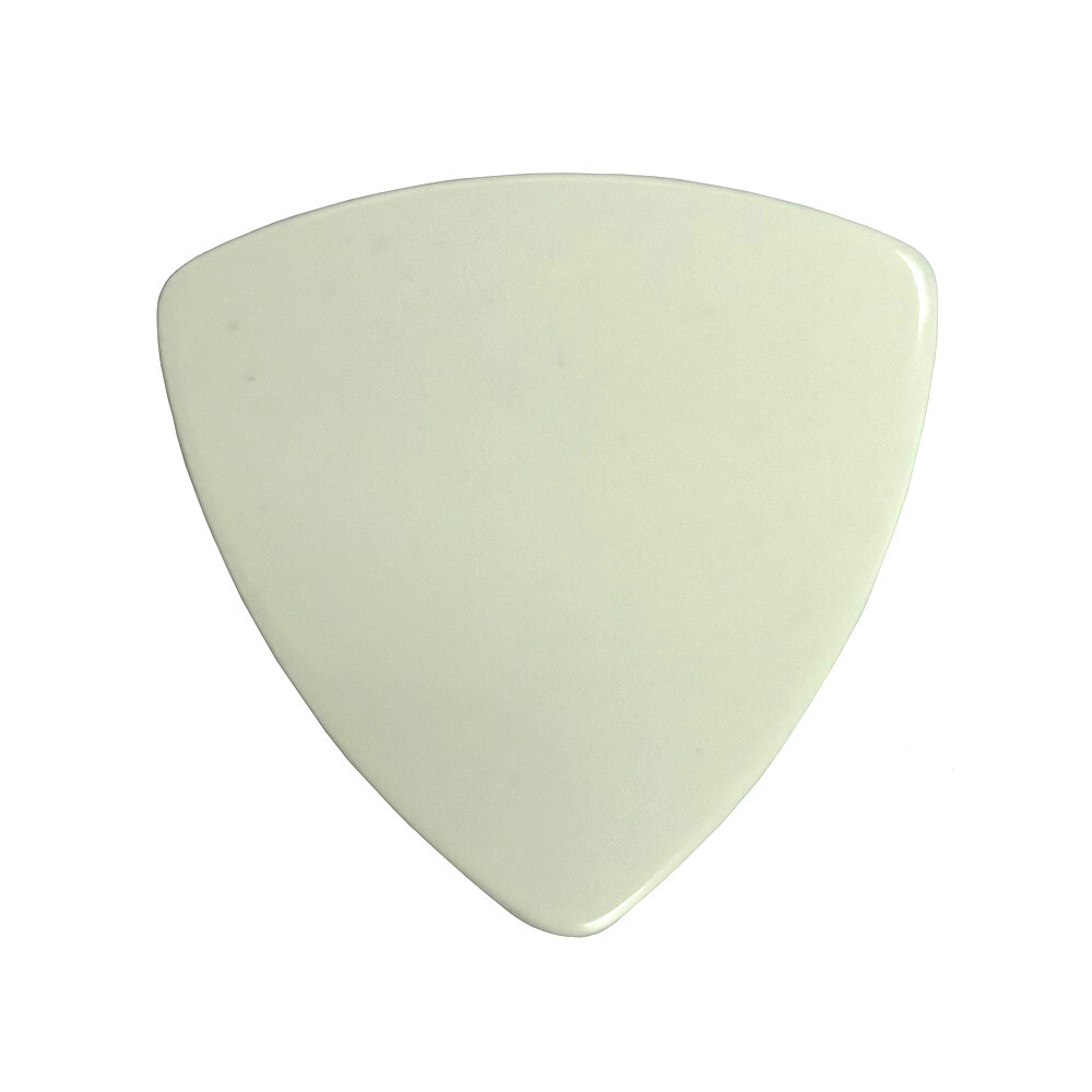 100pcs Medium 0.71mm 346 Rounded Triangle Guitar Picks Plectrums Solid White