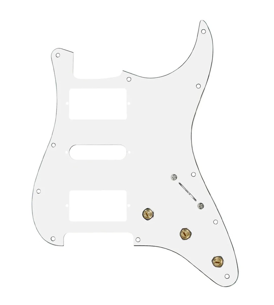 920D Custom 7 Way Pre-Wired push/pull HSH Stratocaster Pickguard - White