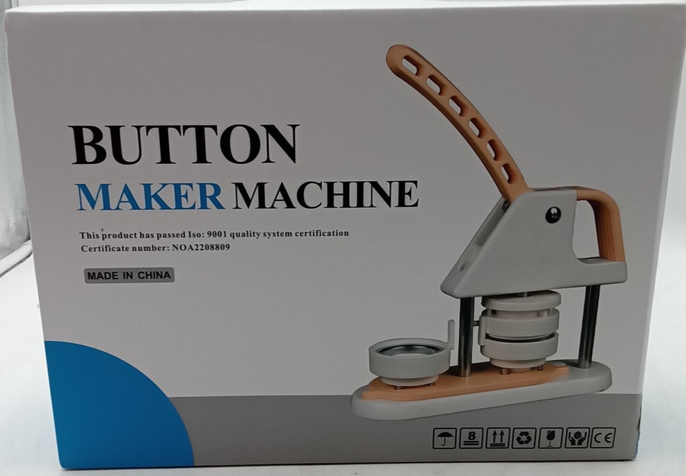 58mm/2.25" Button Maker Kit 100 Button Part Button Maker Machine Pin Badge Press