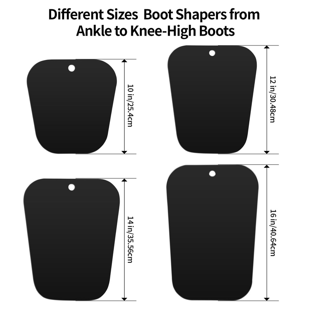 Boot Shapers Inserts for Women Men Keep Shape Black Tall Fillers Support