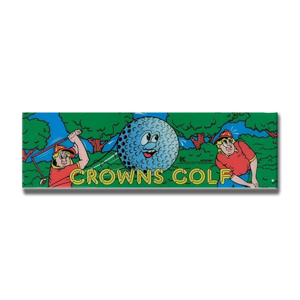 Crowns Golf Premium Arcade Marquee Insert Reproduction Header/Backlit Sign