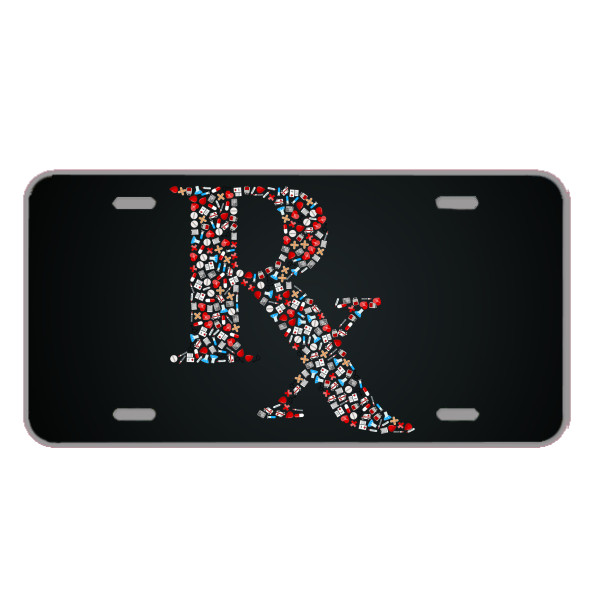 Custom License Plate With Hearts In R Design