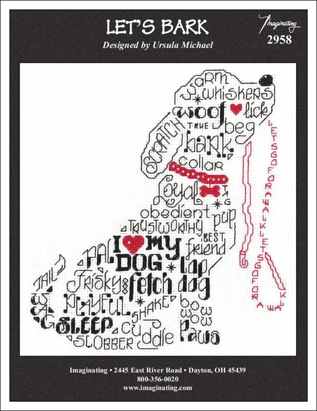 Let's Bark Counted Cross Stitch Pattern by Ursula Michael ~ 2958