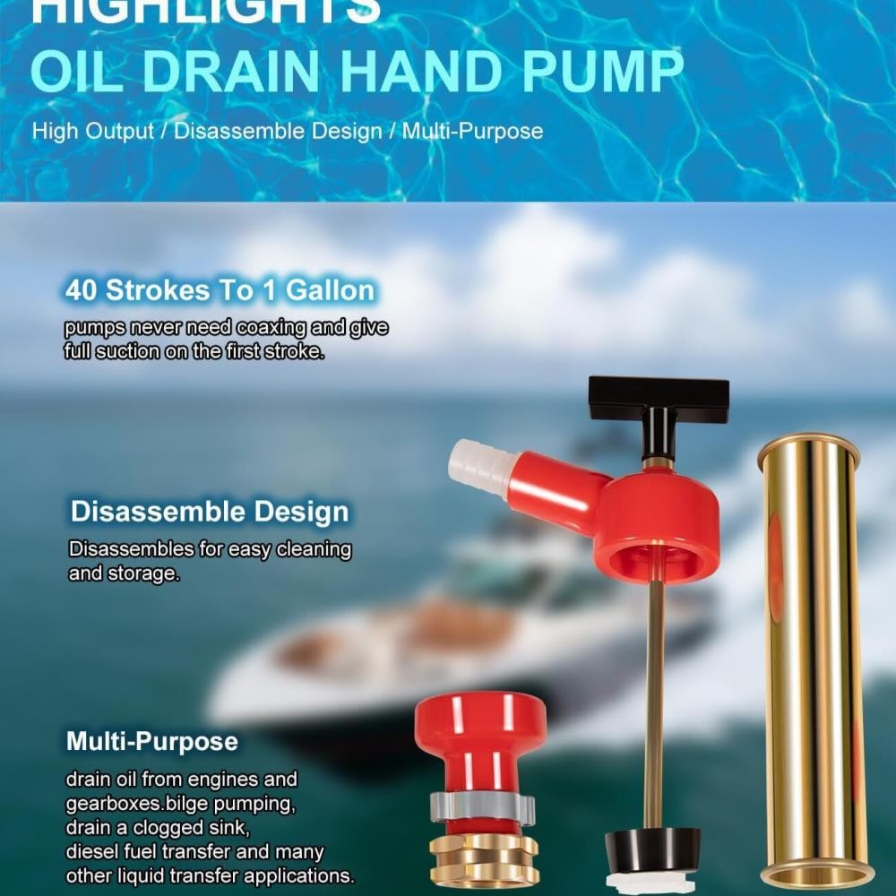 Mercruiser Brass 10.25" 1.25" 34060-0130 Marine Boat Oil Change Pump for OMC ←