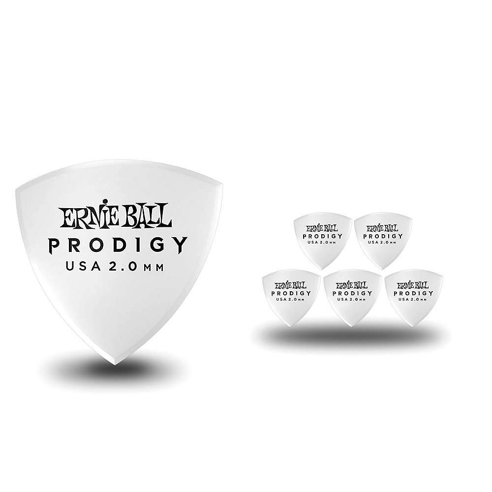 Ernie Ball Large Shield Prodigy Picks, 6-Pack 2.0 mm 6 Pack