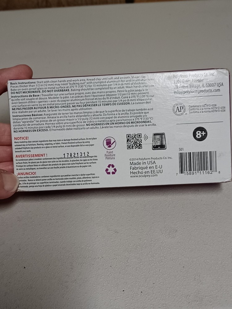 Sculpey Polymer Clay 1 Lb. White