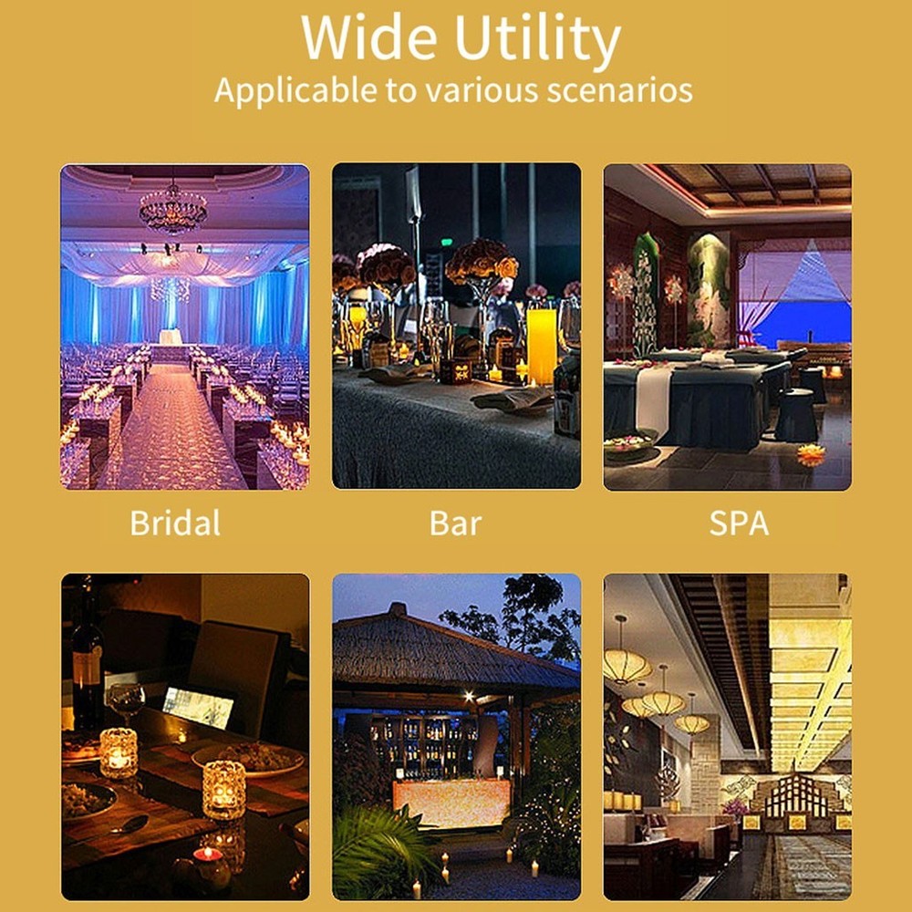 LED Electronic Glass Candle -3-Piece Set