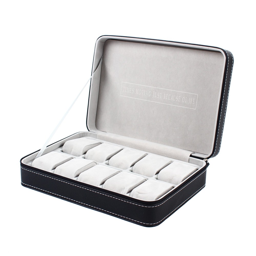 New Multiple Sizes Watch Display Case Storage Box Case | Leather Rounded Corner