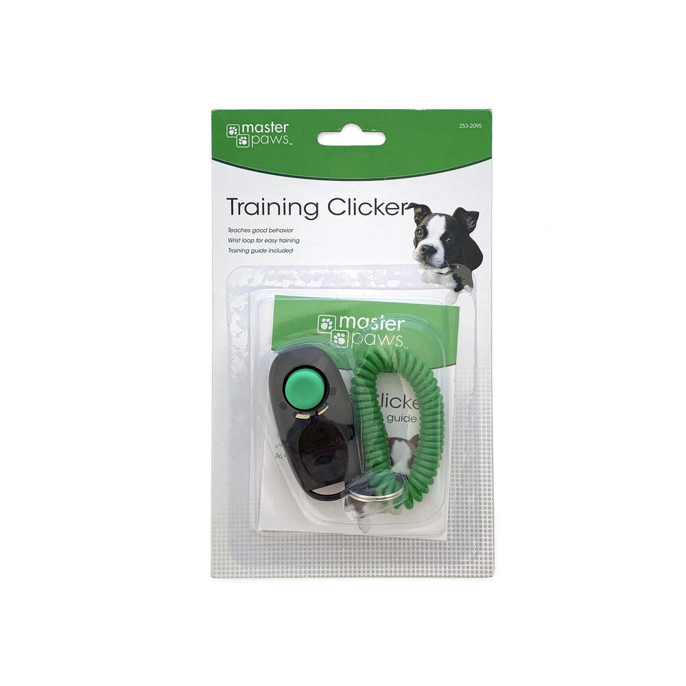 Dog Pet Trainer Hand Clicker with Wrist Loop Includes Training Guide