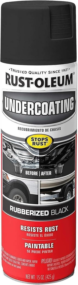 Truck Rubberized Undercoating Spray, 15 oz, Black