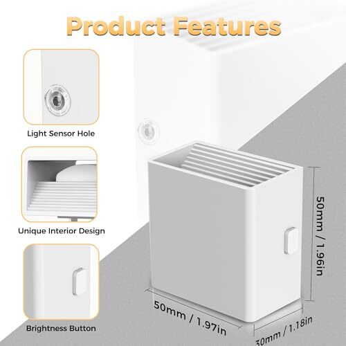 LED Night Lights Plug into Wall [2 Pack], Plug in Nightlight, 3 Level