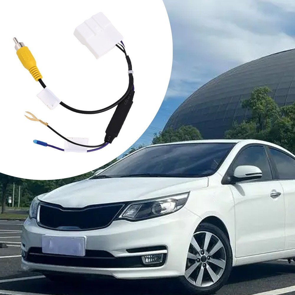 Compact Car Reverse View Adapter Cable for KIA Easy Installation 12V Input