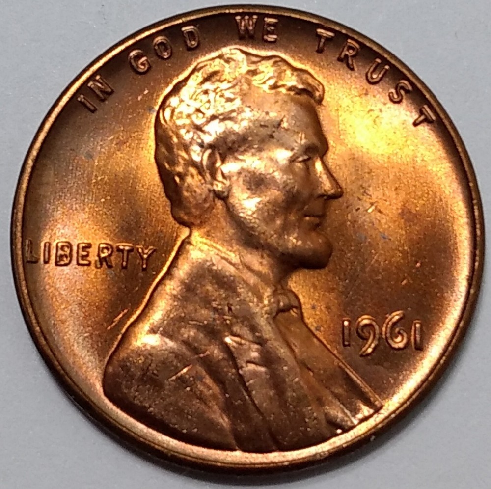 1961 Gem Mint State Cherry Red Lincoln Cent