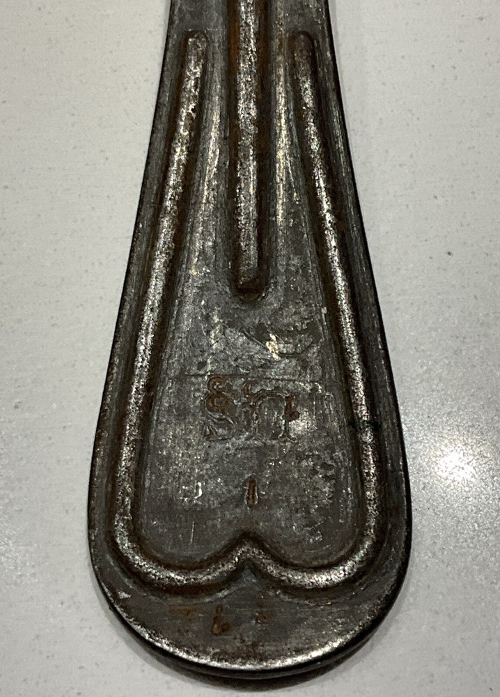 Original WWI U.S. Army Mess Kit Fork Stamp WE on Back