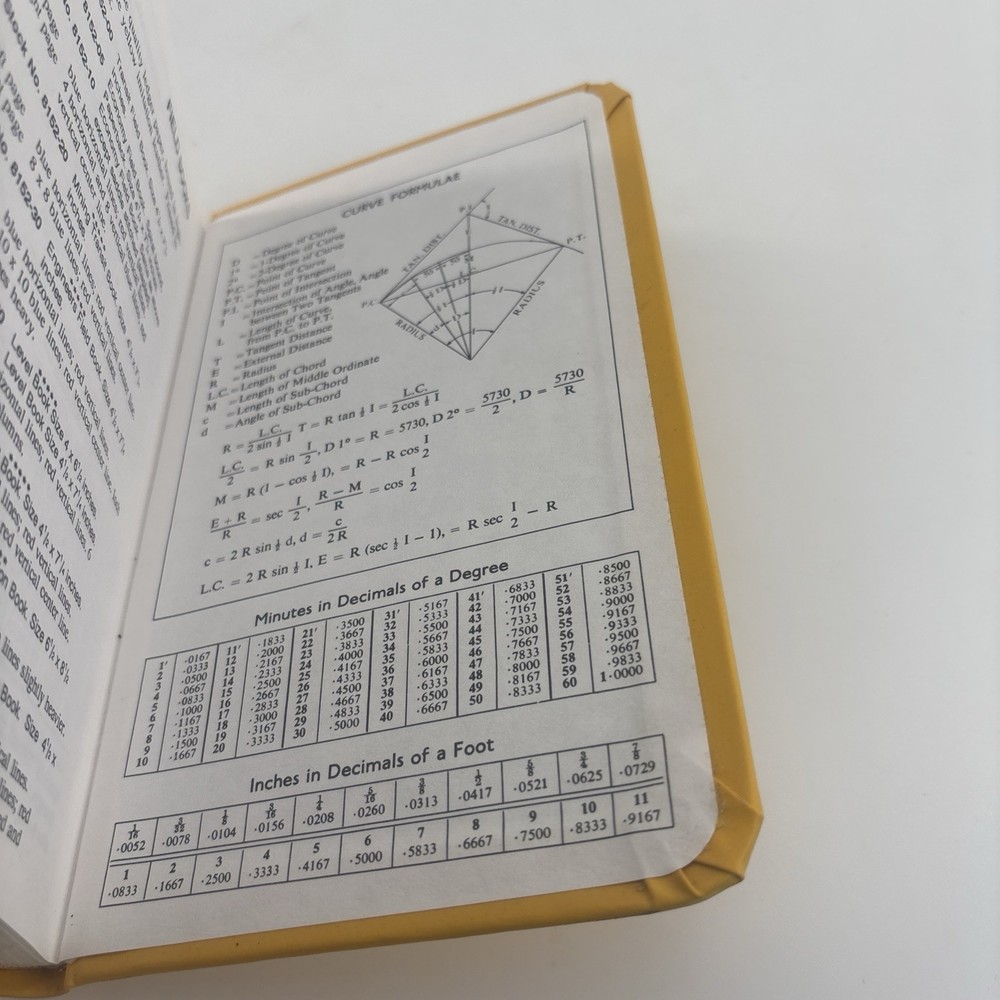 Sokkia 815200 Transit Field Book