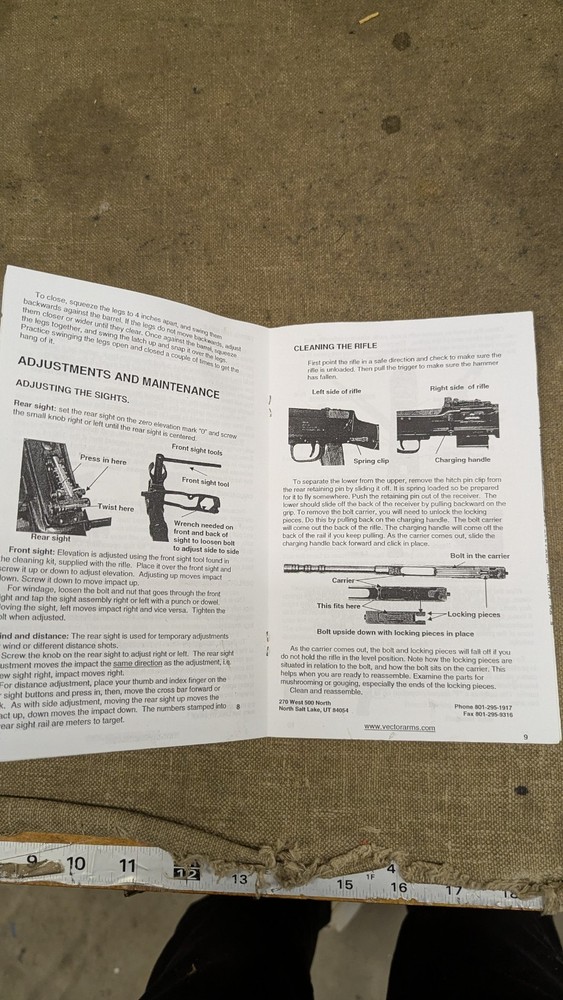 Instruction Manual, Vector Semi-Auto RPD Owners manual