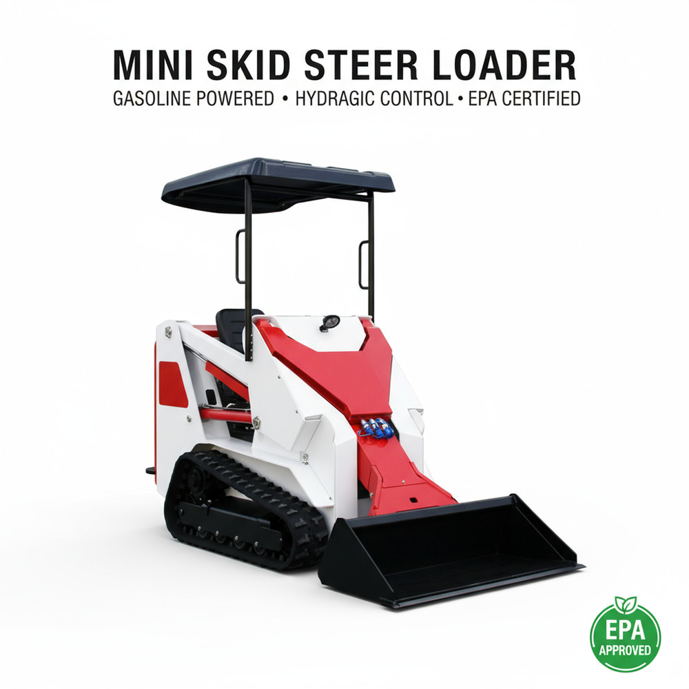 Mini Skid Tracked Steer Loader, 13.5HP B＆S GAS Engine-RIDE-ON，Pilot Control