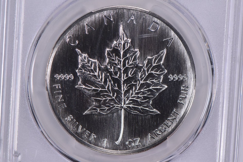 MS69 1989 Canada 5 Dollar Maple Leaf 1 oz Silver PCGS Blue Lbl