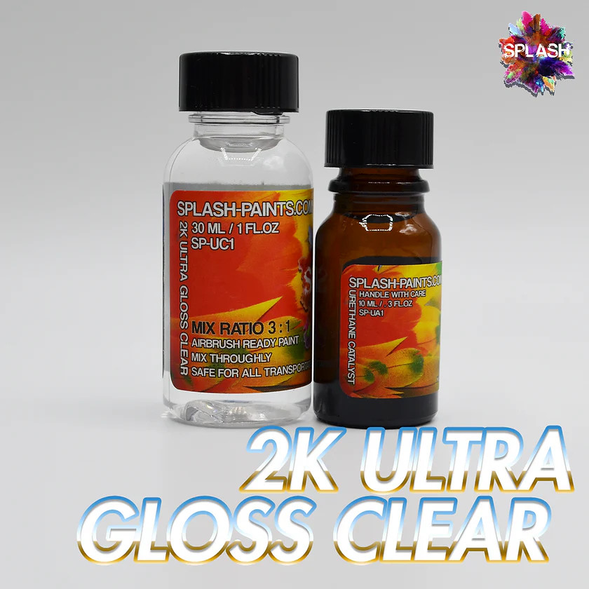 Splash Paints SP-UC1 2K Gloss Clear w/Activator 30ml/1oz.