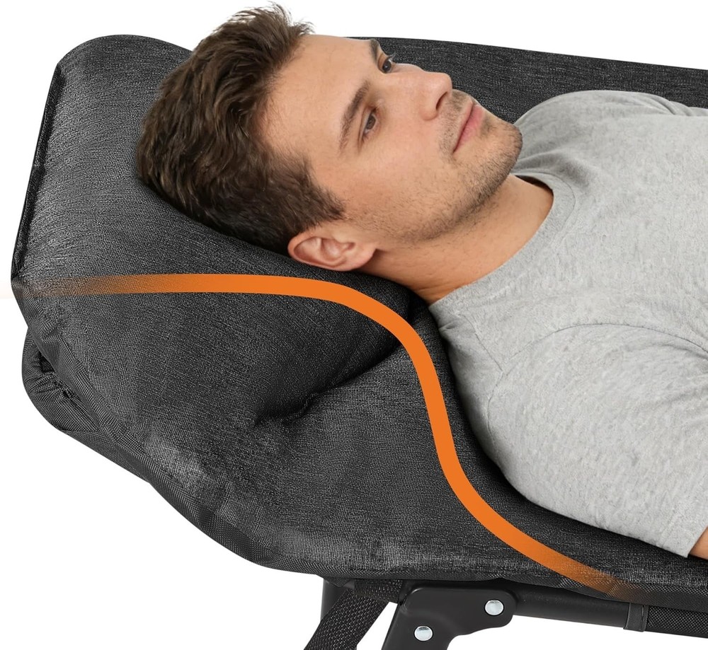 Adults Oversized Folding Sleeping Bed Portable Cots Foldable Reclining Chair Bed