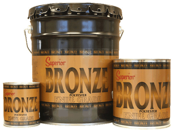 Superior BRONZE Polyester Adhesive - Knife Grade - 5 Gallon