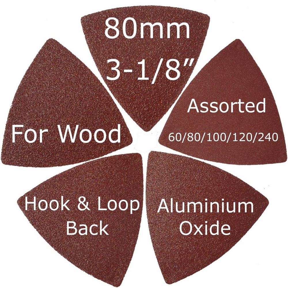 105-Piece Oscillating Multi Tool Sanding Kit with Triangle & Finger Pads