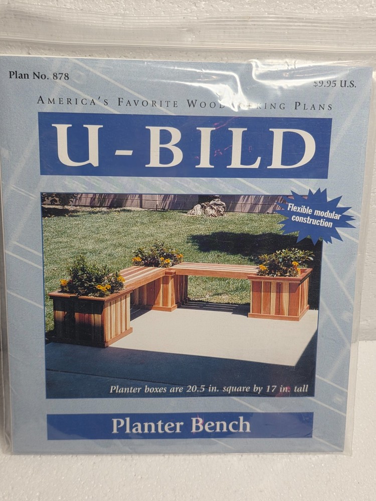 Vintage U-Bild Woodworking Plans for Planter Bench