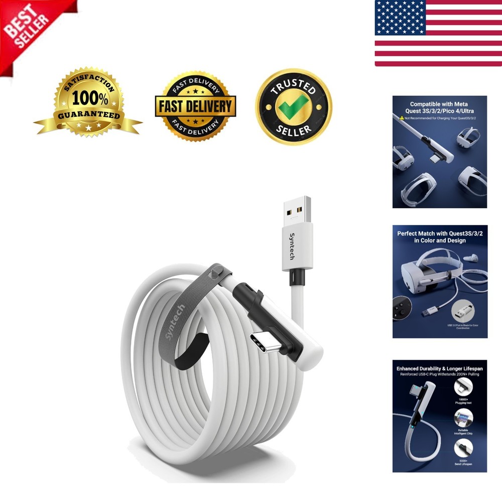 Link Cable 16FT for PCVR Compatible with Oculus/Quest 3/Meta Quest 3S, Quest2...