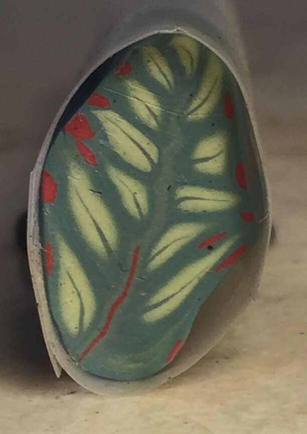 Fern Leaf raw polymer clay cane