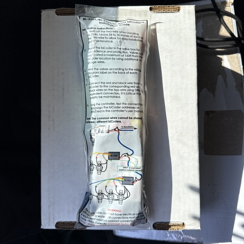 Baseline Zone Valves 2 Valve biCoder Bl-5202 - NEW!