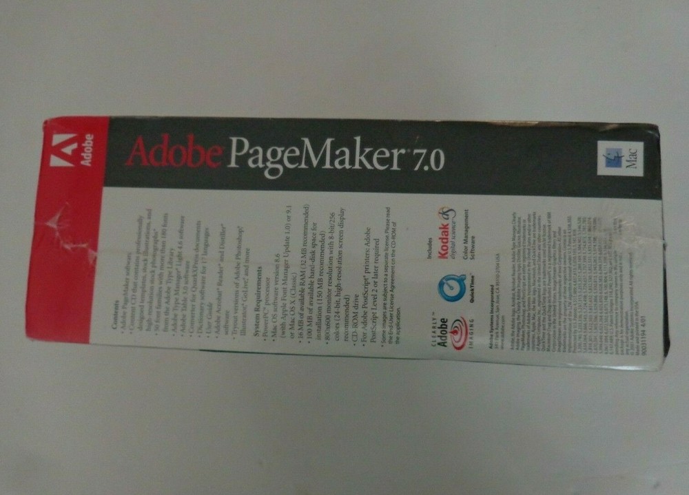 Adobe PageMaker 7.0 (Retail) (1 User/s) - Full Version for Mac 17530334