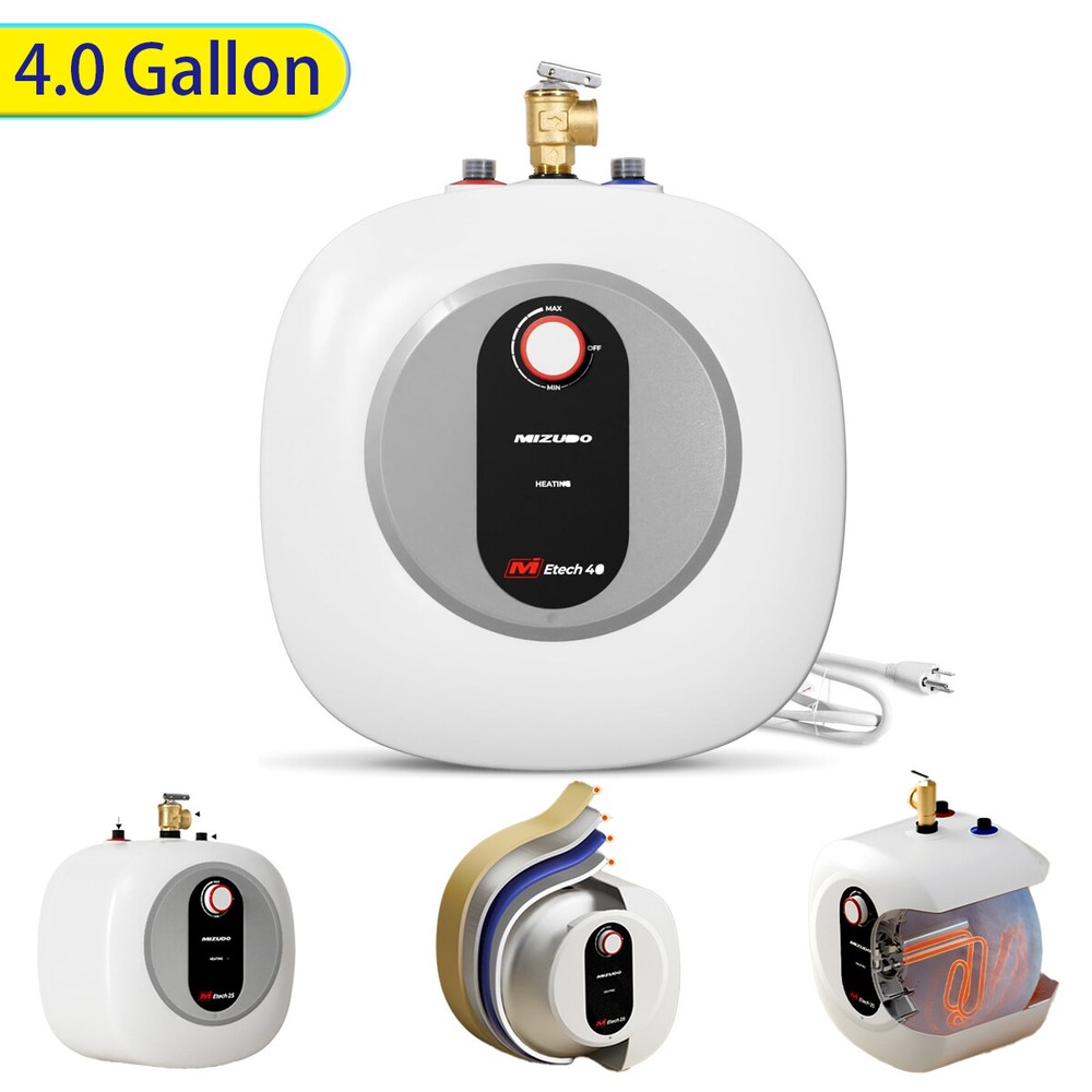4.0 Gallon Mini Tank Water Heater Electric 1440W Under Sink Hot Water Heater