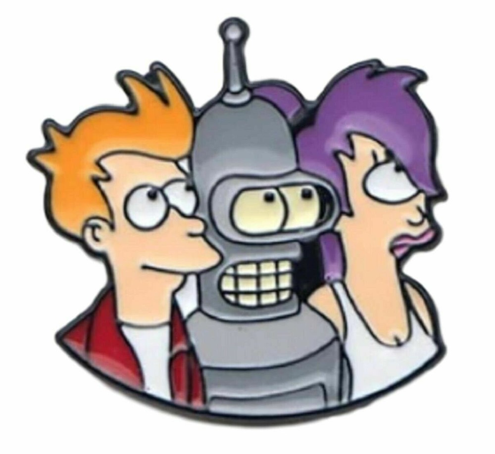 Futurama Cartoon Characters Enamel Metal Pin