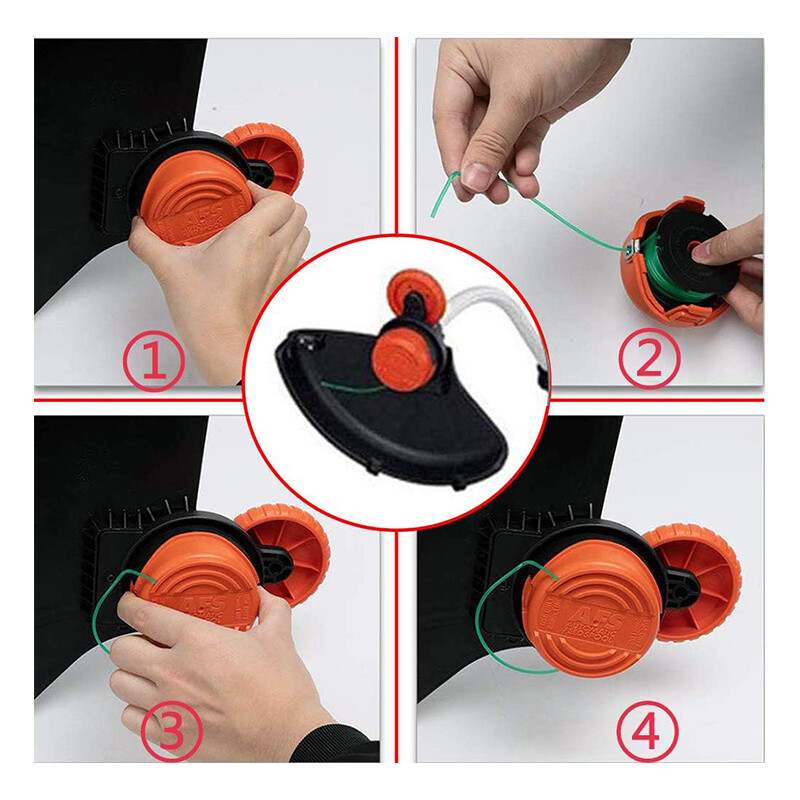 For Black & Decker GH3000, SF-080 Grass Trimmer Replacement Spool Line With Cap