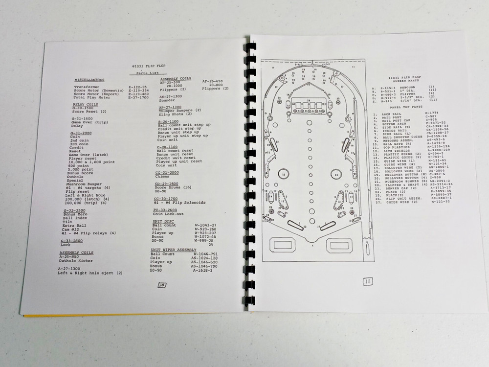 Flip Flop Pinball Machine Manual & Schematics - Bally