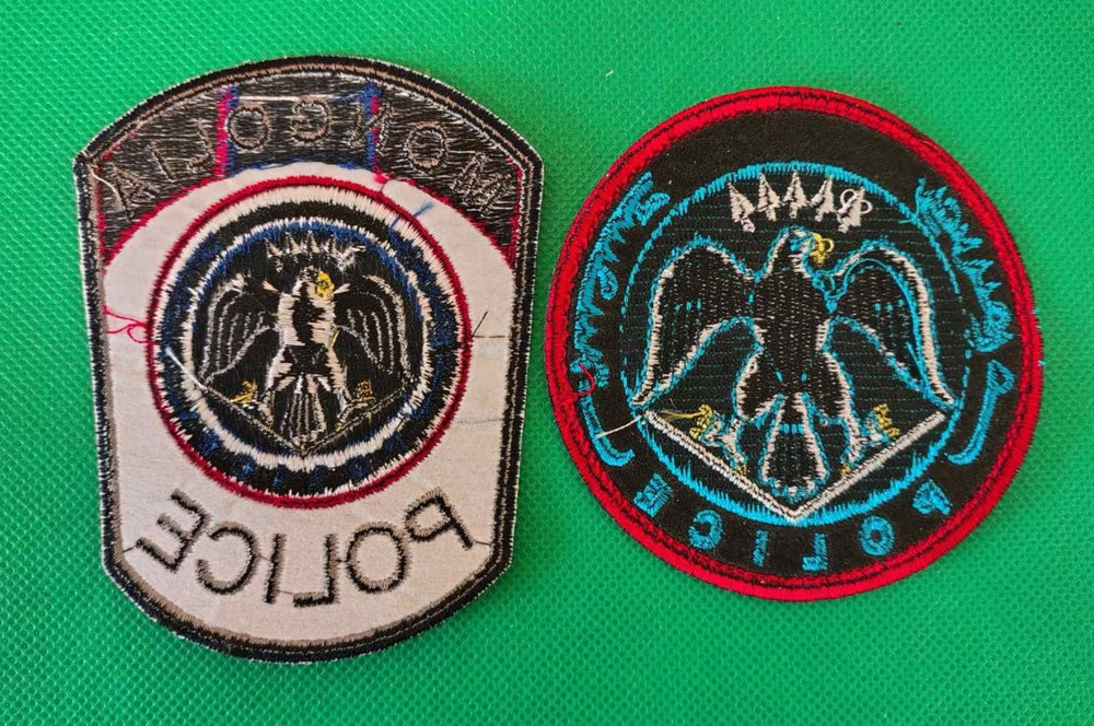 MONGOLIA POLICE PATCH - set 2 patches
