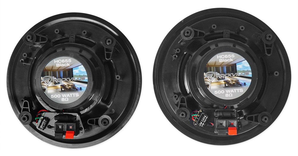 4) Black Ceiling Speaker System+Bluetooth Amp/Receiver 4 Restaurant/Office